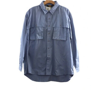 Woolrich Blue Classic Button Up Shirt Jacket Mens XXLR‎ Vented